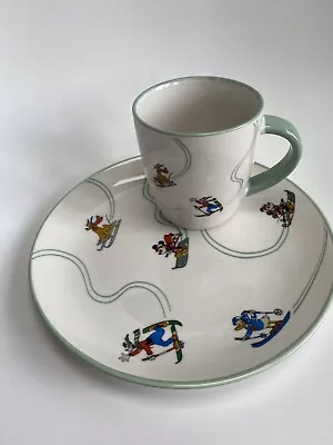 DISNEY Mickey And Friends DINNERWARE SIDE PLATE AND TEA CUP /MUG SET. BNWT • £16