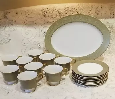 18 Pc Sango China Green VERSAILLES 3632 Japan • $39.99