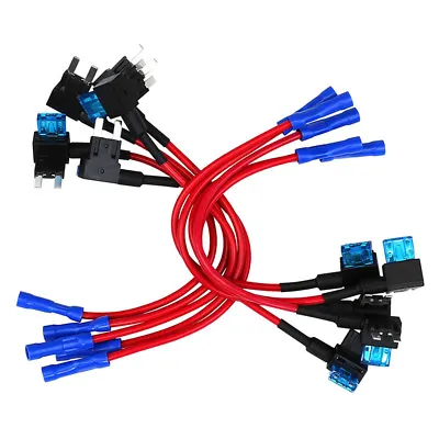 10 Pack - 12V Car Add-a-circuit Fuse TAP Adapter Mini ATM Blade Fuse Ho J5X6 • $8.37