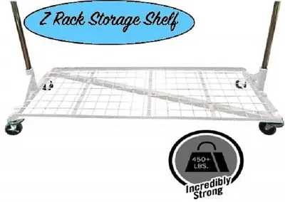 $100.38 • Buy  Only Hangers Bottom Shelf For Rolling  Z Rack, White