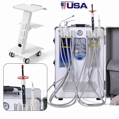 Dental Portable Delivery Unit +Curing Light Ultrasonic Scaler 4H/ Dental Trolley • $183.99