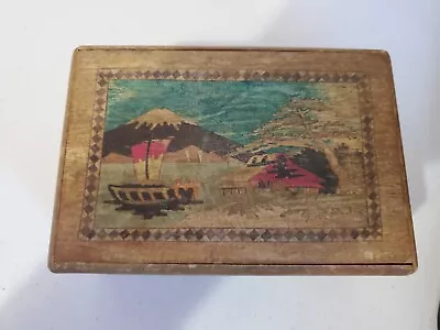 Japanese Puzzle Box Made In Japan Mt Fujiyama On One Side Bird On The Other • $45.50