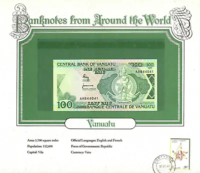 World Banknotes Vanuatu 100 Vatu 1982 P-1a UNC AA844041 • $13.50