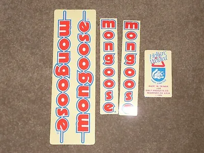 Old School NOS Mongoose Californian  Bmx Bike Decal Sticker Set MI Mini Goose • $44.99