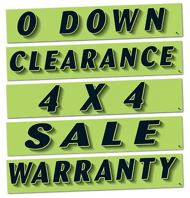 Slogan Window Stickers - Car SUV Options Features (Green / Black) (12 Per Pack) • $13.47
