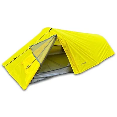 BattlBox Ultralight Backpacking Camping Tent Singe Man 3-Season Yellow • $125