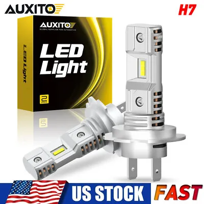 AUXITO LED High/Low Beam Conversion Kit H7 Bulbs Super Bright 6000K Plug&Play 2x • $24.99