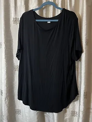 $10 • Buy EUC Old Navy Women's Black Round Neck LUXE Long-Sleeve T-Shirt XXL