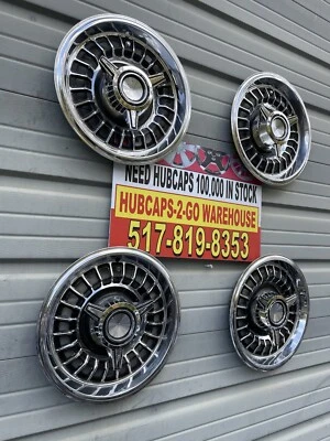 $325 • Buy 1965 -66Pontiac Custom Spinner Catalina Bonniville Hubcaps 4 Nice OemConvertible