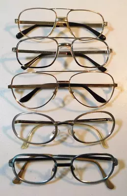 Vintage 5 Pc. Lot Assorted Grab Bag Metal Eyeglass Frame Lot New Old Stock #369b • $24.99