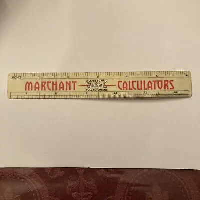 ❤️ Vintage 1941 Marchant All Electric Silent Speed Calculators Celluloid Ruler • $19.99