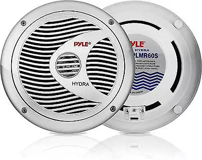 Pyle 6.5” Dual Marine Speaker 2Way Waterproof & Weather Resistant Outdoor Audio • $28.98