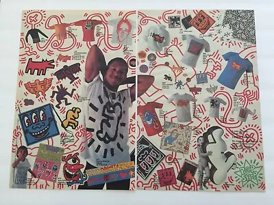 $15 • Buy Keith Haring Swatch Double Spread 10 1/2” X 16” Magazine Ad 1980’s