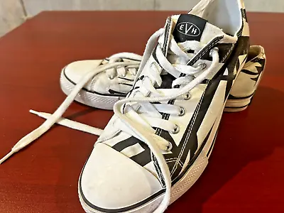 EVH Eddie Van Halen Official 5150 Black White Shoes Sneakers Men's Size 10.5 • $225