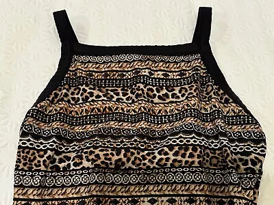Miraclesuit Size 10/12? Leopard Animal Print Square Neck One Piece Swim Suit • $23