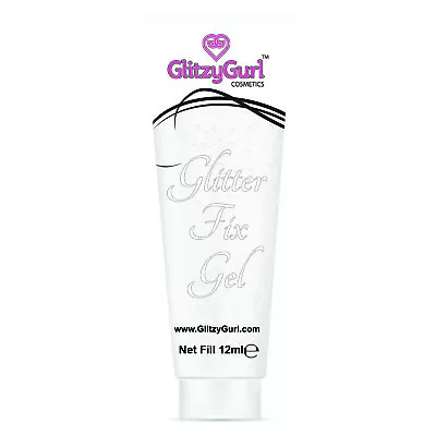 GlitzyGurl 12ml Fixative Fix Gel Body Face Lip Eye Shadow Glitter Glue Cosmetic • £3.49