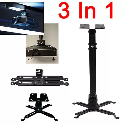 Universal Projector Ceiling Wall Mount Bracket Stand Holder Tilt Extendable UK • £8.49