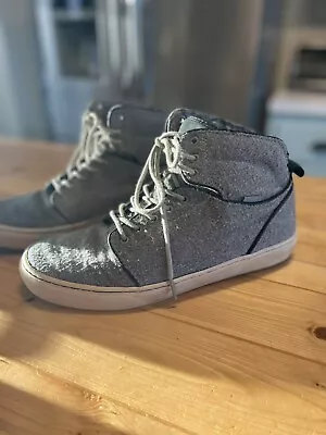 VANS OTW Grey Skate Shoe - Mid Top Canvas Sneaker - Men Size 10 • $21.80