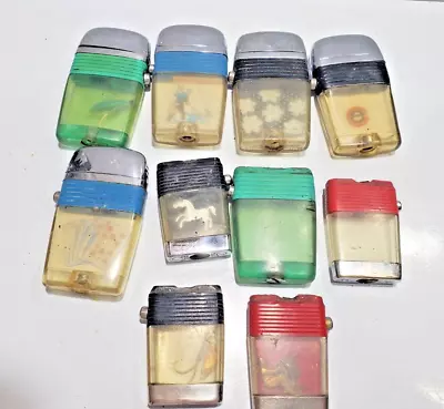 LOT OF 10 ASSORTED SCRIPTO VINTAGE LIGHTERS   Collect / Fix  / Display  5349/8 • $29.77