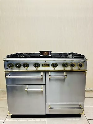 Falcon Professional Range Kitchen 110 Chrome &brass All Gas Range Cooker + Wok • £1950