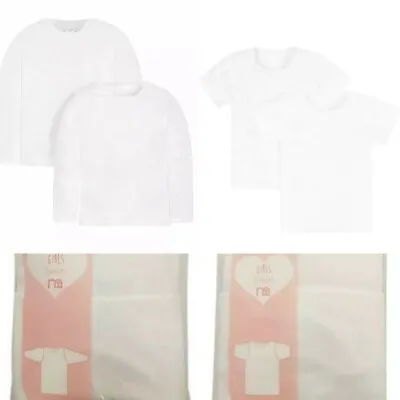 £7.99 • Buy Mothercare Girls Vests White Multipack Long Short Sleeve Baby Underwear Plain