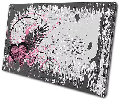 Love Abstract Grunge Vector SINGLE CANVAS WALL ART Picture Print VA • $109.99