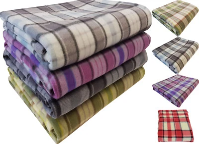 £9.97 • Buy Tartan Fleece Blanket, Sofa Throw, Bed Throw Over, Cover  EXTRA Large Sizes 