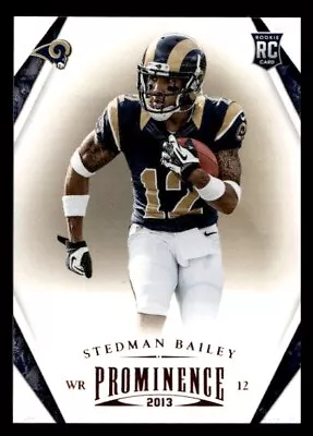 2013 Panini Prominence #186 Stedman Bailey Rookie  Rams • $2.25