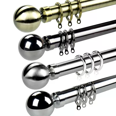 METAL CURTAIN POLE POLES TRACKS RAILS 28mm DIAMETER • £25.99