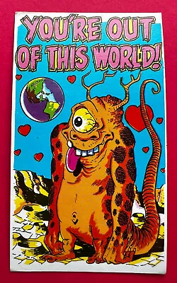 1966 TOPPS INSULT Vintage MONSTER POST CARD #9 You’ve Out Of This World! ❤️ EX+ • $8.80