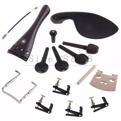 4/4 Ebony Wood Violin Parts Accessories Set Of 14pcs • $10.86