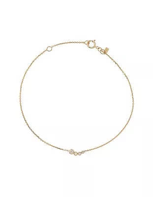 SARAH & SEBASTIAN 10k Gold Bloom Diamond Bracelet Like New In Box Rrp $460 • $190