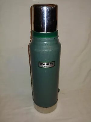 1.0 L Stanley Thermos Green NO HANDLE HAD A DENT Green Vintage • $19.99