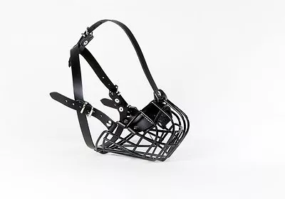 £21.99 • Buy New Strong Metal Winter Basket Dog Muzzle Rubber Coated Boxer And Other Dogs 
