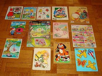 VTG Fisher Price Wooden Kids PUZZLE Colorform Playskool Muppets Golden Lot Of 13 • $129.99