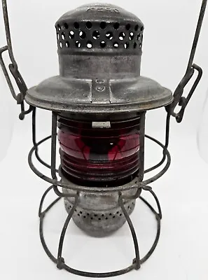 Vintage B&O R.R (Baltimore & Ohio Railroad) ADLAKE RED GLOBE Railroad RR Lantern • $199.99