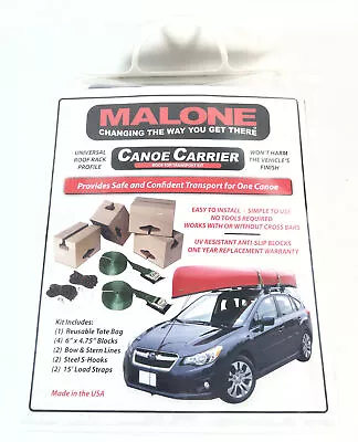 $43.99 • Buy NEW Malone Canoe Carrier Roof Top Transport Kit MpG156 Neoprene Bottom