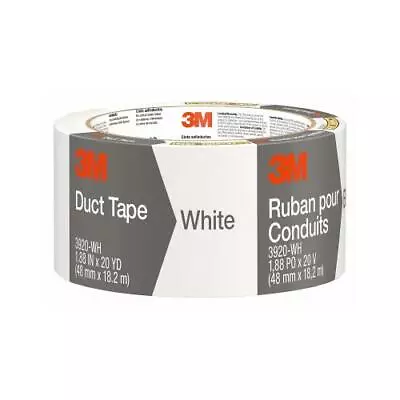 3M Multi-Use Colored Duct Tape White 1.88 Inches By 20 Yards 3920-WH 1 Roll • $9.97