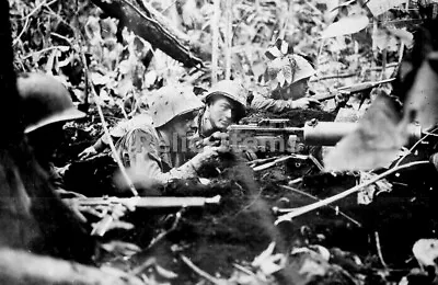 $4.90 • Buy WW2 Picture Photo Gloucester 1944 US Troops With Browning M1917 Machine Gun 2323
