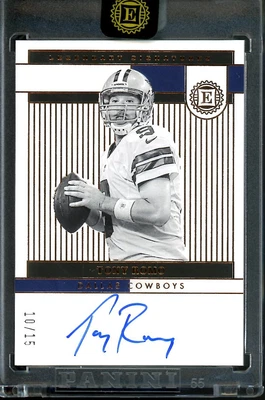 $144 • Buy 2022 Panini Encased Tony Romo Legendary Signatures Auto /15 Cowboys