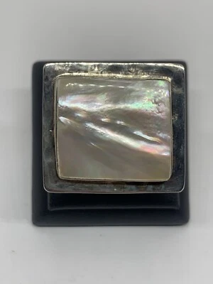 $0.99 • Buy Solid 925 Sterling Silver Mother Of Pearl Statement Ring 10.41g Size 7