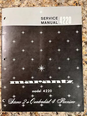 Marantz 4220  SERVICE MANUAL ---- **ORIGINAL** • $20