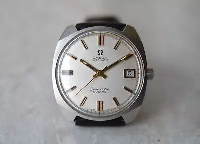 Vintage Omega Seamaster Cosmic Automatic Leather Date Rare Men's Watch • $758.39