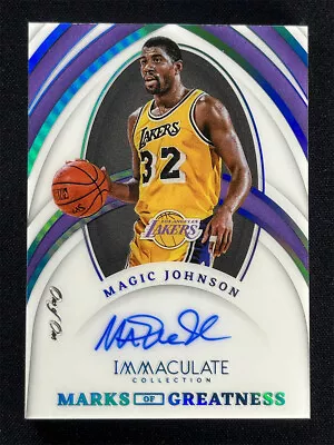 One Of One 1/1 ! 2021-22 Panini Immaculate Magic Johnson Marks Of Greatness Auto • $51