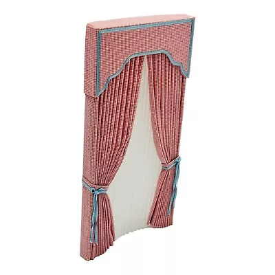 D.Anne Ruff Dollhouse Miniature Pink Pleated Curtain Panel Window 1987 VINTAGE • $64.95