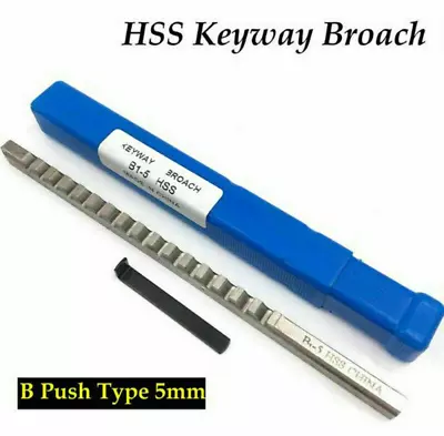 5mm B1 Push-Type Keyway Broach HSS Metric Size CNC Machine Tool • £23.15