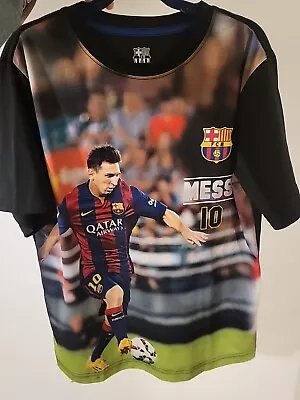 Lionel Messi #10 Jersey Youth Large Shirt Black  Qatar Airways FCB Barcelona • $24.50