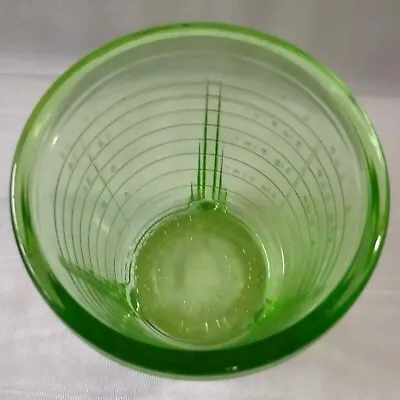 Vintage Vidrio Products Uranium Green Glass 2 Cups Measuring Mixing Cup  • $31.95