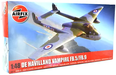 Airfix De Havilland Vampire FB.5/FB.9 1:48 Scale Plastic Model Airplane A06108 • $35.99