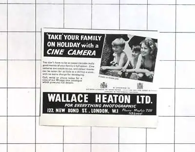 1955 Wallace Heaton Ltd For Everything Photographic New Bond Street London • £5